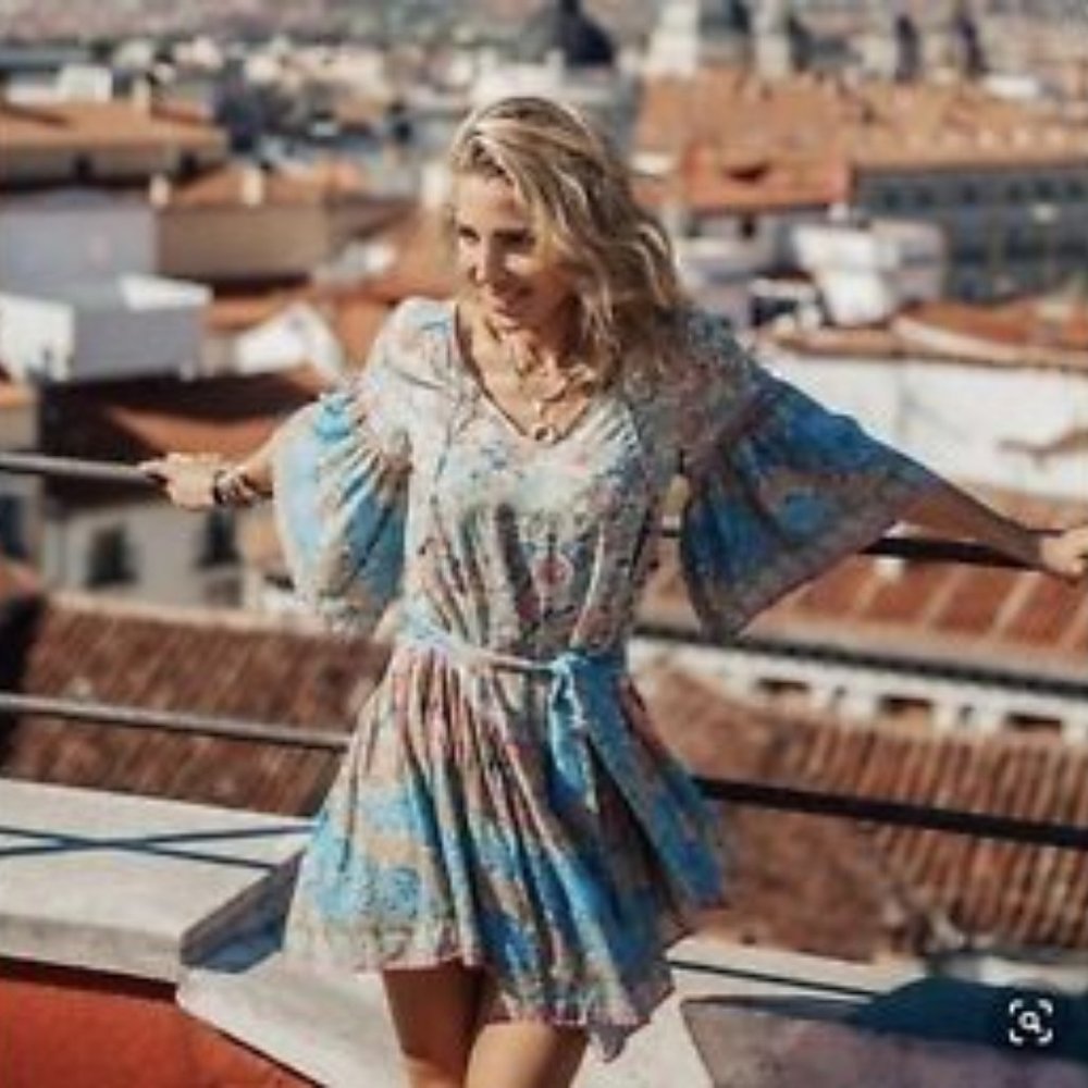 LAST ONE🌺Summer Floral Boho Mini Dress - Picture 4 of 14